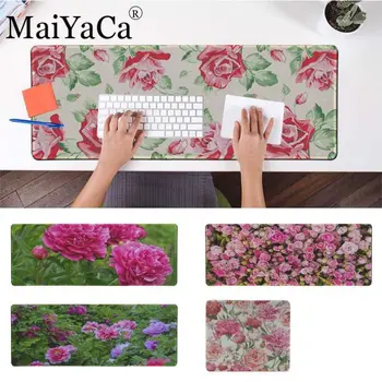 

MaiYaCa Simple Design FLOWER Peony Rubber PC Computer Gamer Mousepad Desk Mat Locking Edge for CS GO LOL Dota