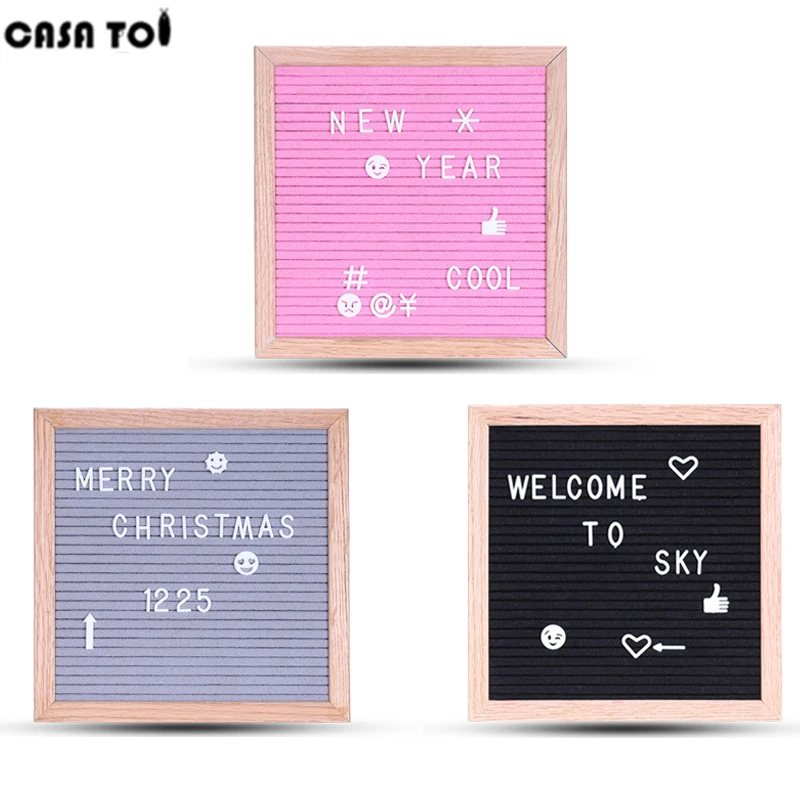 

Letter Board With Letters Black Toys For Boys Decoration New Message Felt Board Sign Oak Frame And Black Retro Felt Blocks