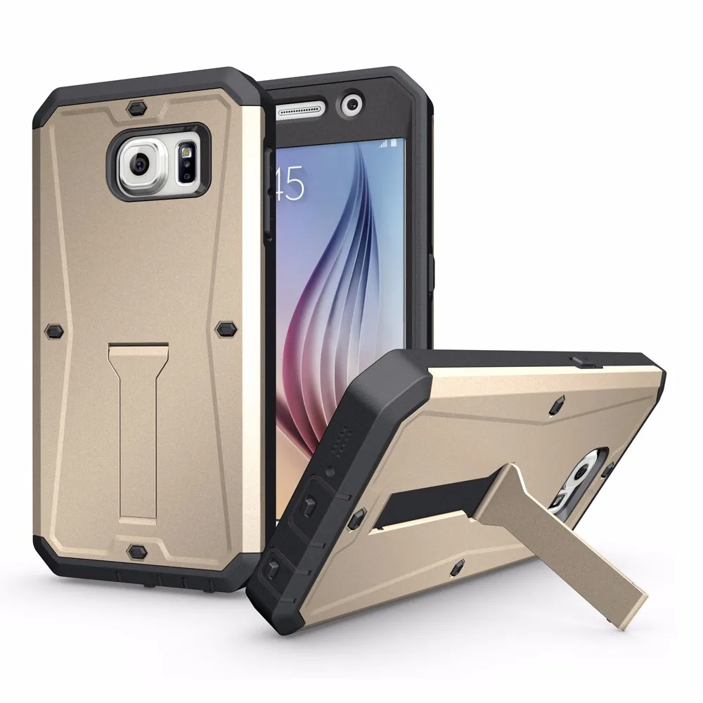 For Samsung Galaxy S6 Heavy Duty Hybrid Tank Armor Hard Case Protective