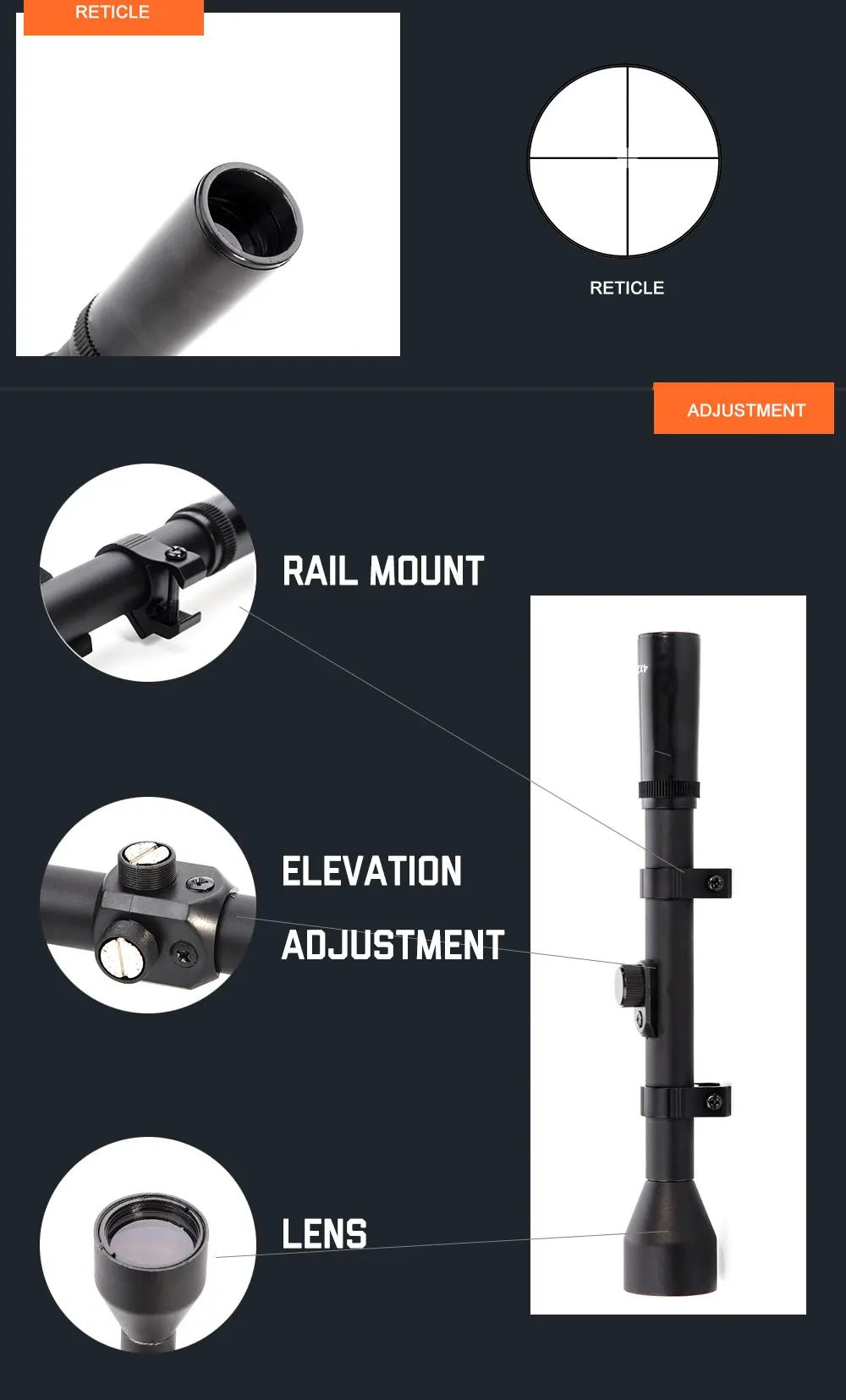 LUGER 4X28 Air Rifle Scope охотничий оптический прицел подходит для 11 мм 20 мм рейка для воздушного пистолета тактические игровые прицелы