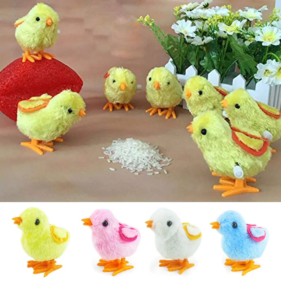

Kids Clockwork Wind Up Hopping Toy Chick Christmas Stocking Filler Animal Toys Interesting Education Toys Baby Toys Random Color