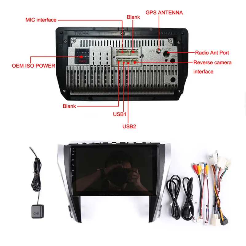 Sale 10.1" Android 8.1 Car DVD Multimedia Player GPS For Toyota camry 2015 2016 2017 audio car radio stereo navigator bluetooth wifi 22