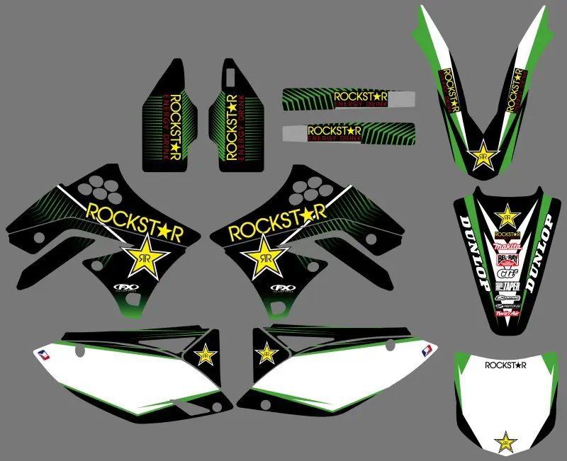 GRAPHICS BACKGROUNDS DECALS STICKERS Kits for Kawasaki KX250F KXF250 2009 2010 2011 2012 KXF 250 KX