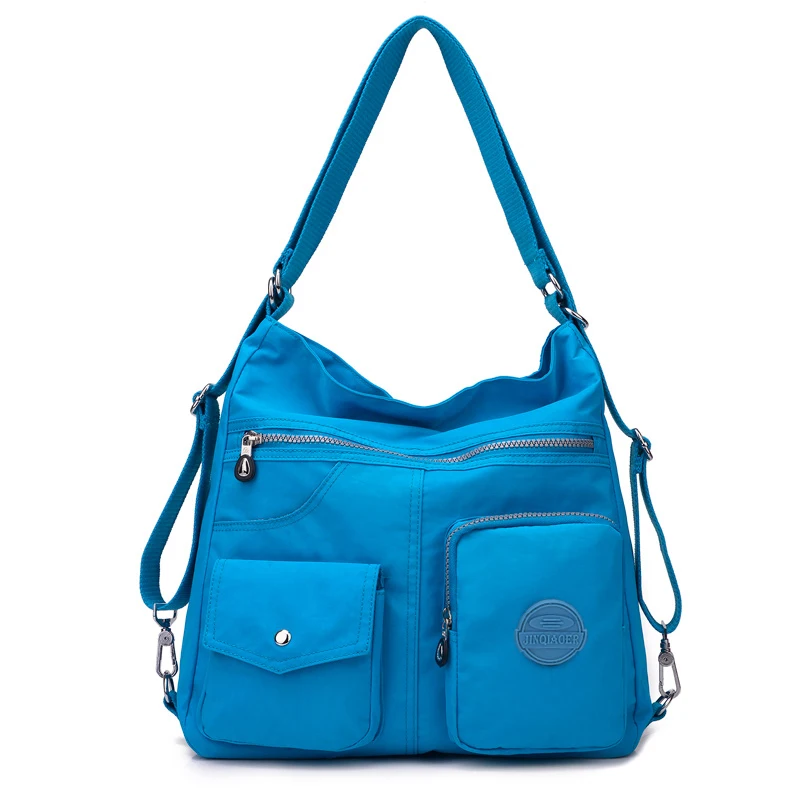 Модная женская сумка через плечо, Высококачественная нейлоновая сумка через плечо, женская сумка, водонепроницаемая школьная сумка - Цвет: Небесно-голубой