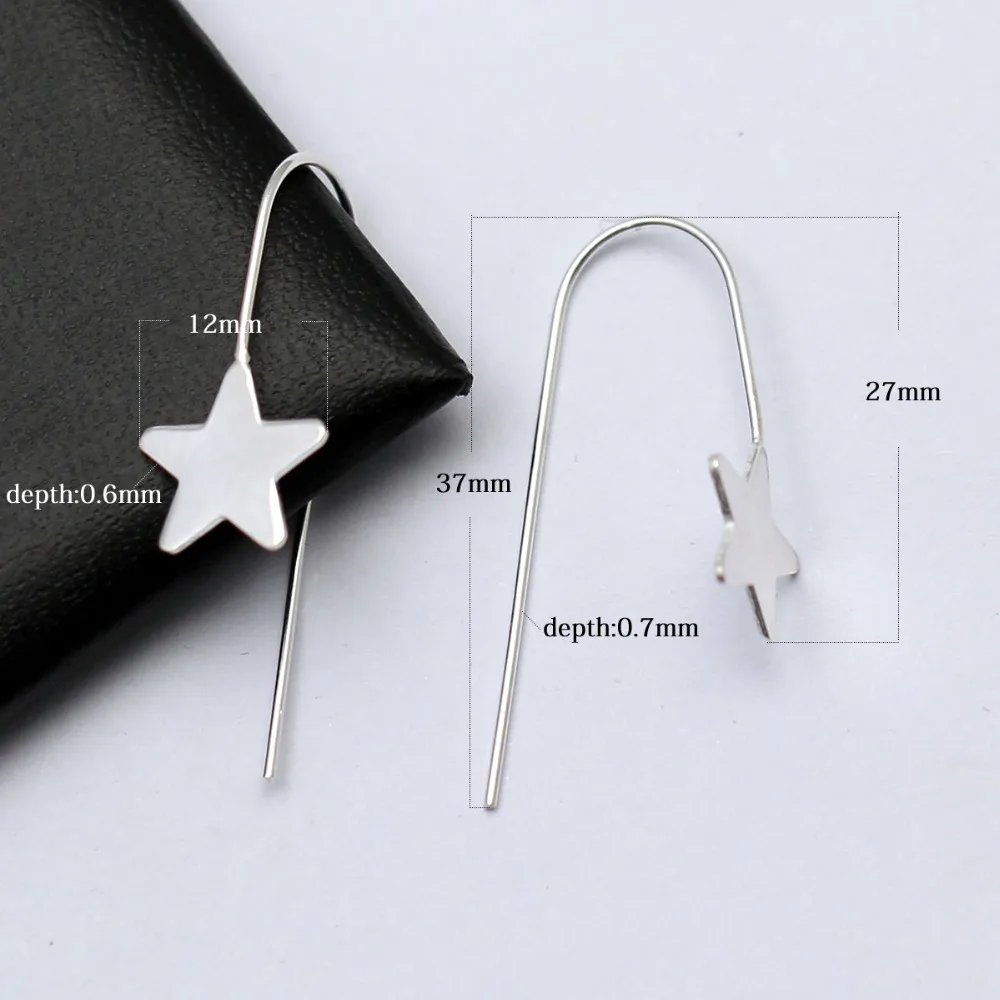 Beadsnice 925 пробы серебро большое ухо провода ручной длинные Earwires Выводы Серебро принадлежности для сережек ID34925