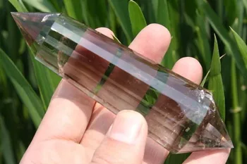 

Stunning NATURAL WATER CLEAR QUARTZ CRYSTAL 24sided WAND POINT 140g