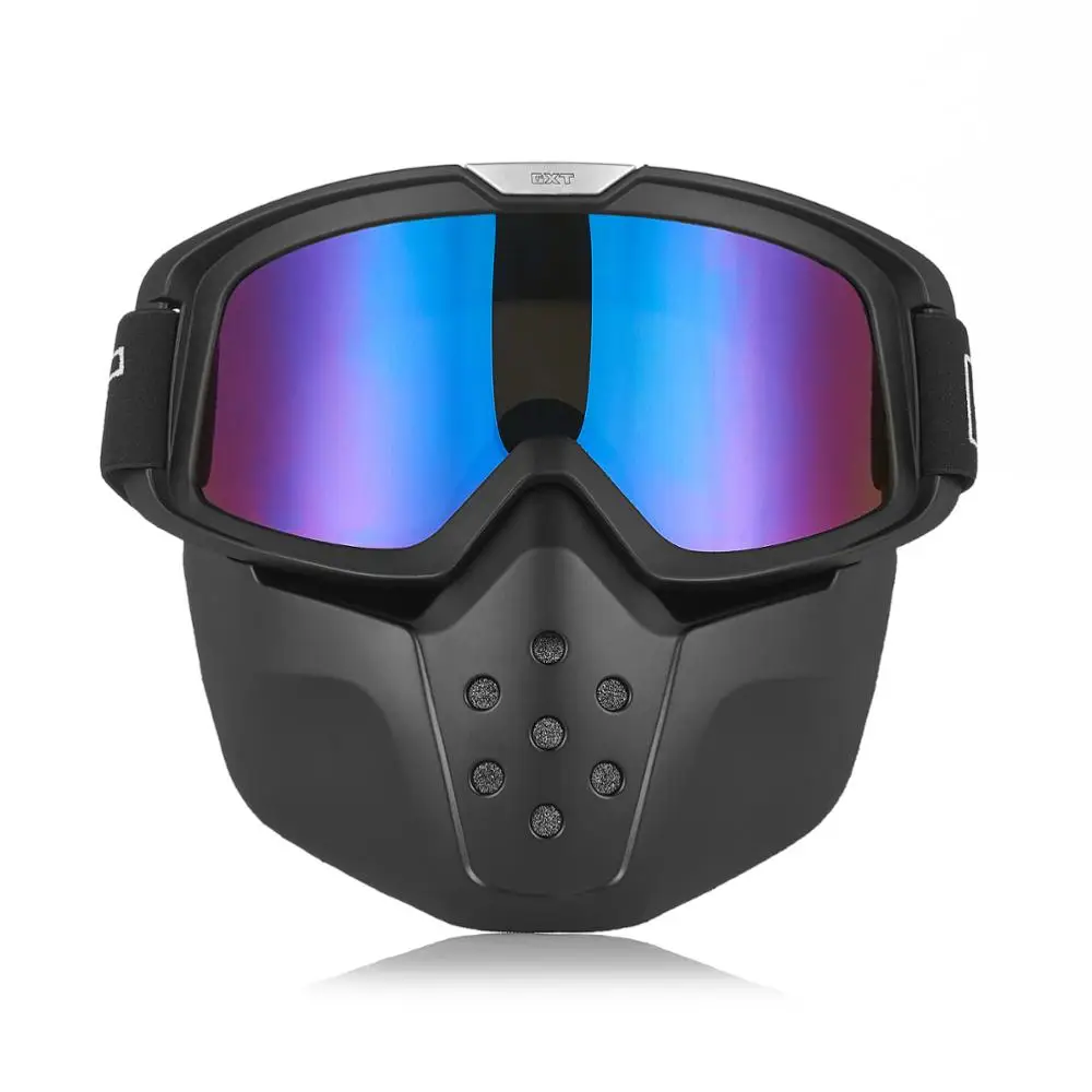 Новое поступление GXT лыжные очки мотоциклетные черные рыцарские очки для мотокросса съемная маска двойные линзы очки