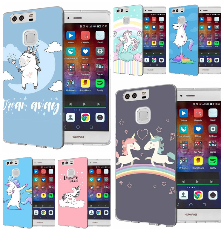 ТПУ роскошь для huawei P9 Lite/P8 Lite/P10Lite Y5 II 2 Y5ii Мягкая обложка дизайн любителей лошадей
