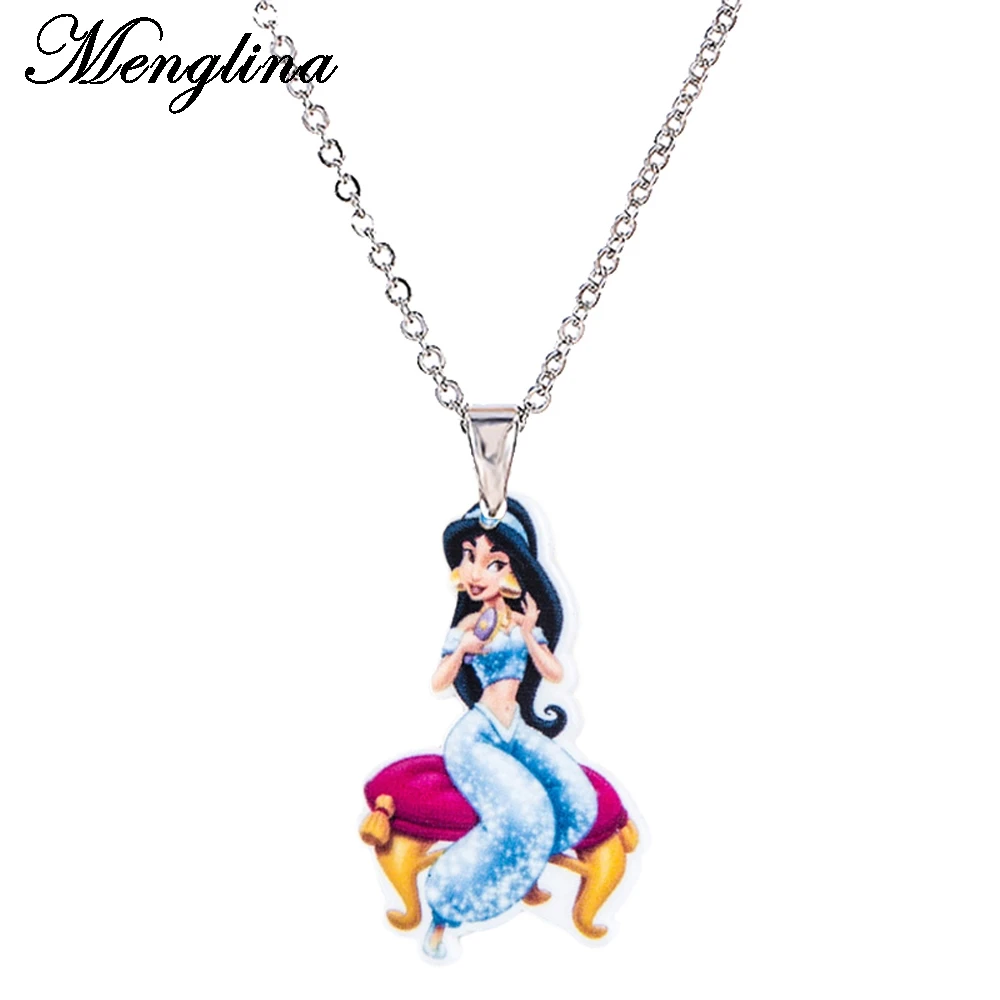 Menglina Fashion Cartoon Princess Necklaces & Pendants For Cute Girl