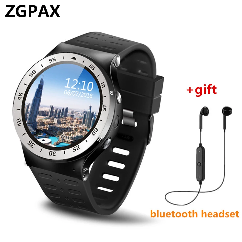 

Original ZGPAX GSM 3G WCDMA Quad-Core Android phone Smart Watch GPS WiFi 5MP Camera Pedometer Heart Rate Monitor For Samsung ios