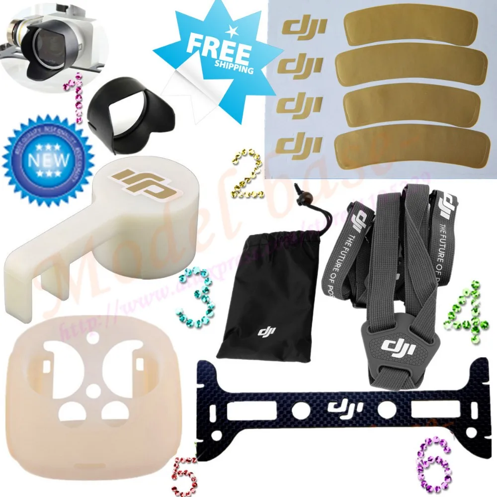 Transmitter Protection+Lens Hood+Cap+Sticker+Neck Strap+Gimbal Guard For DJI Phantom 3 Professional/Advanced