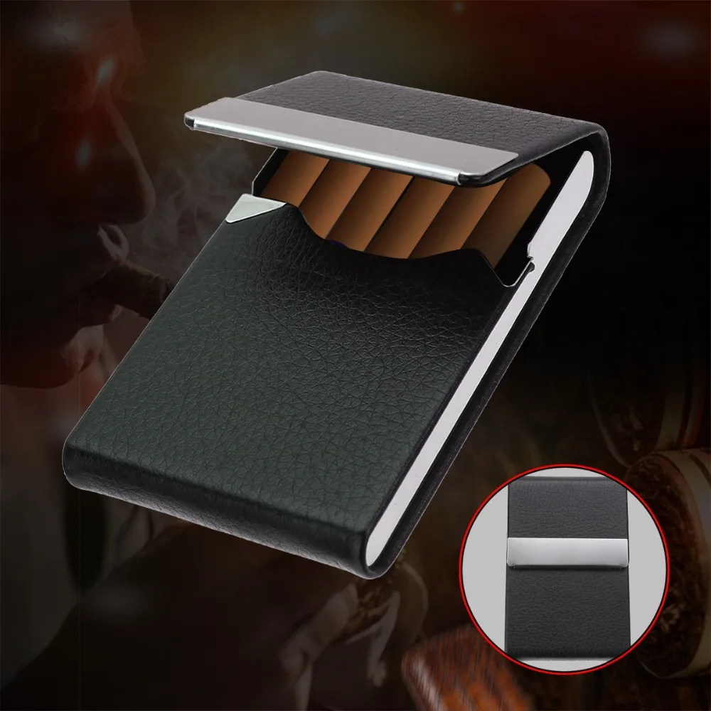 Mayitr из искусственной кожи сигарета табака Коробка Чехол для хранения держатель бумажник сигареты чехол s контейнер для принадлежностей 96x65x13 мм