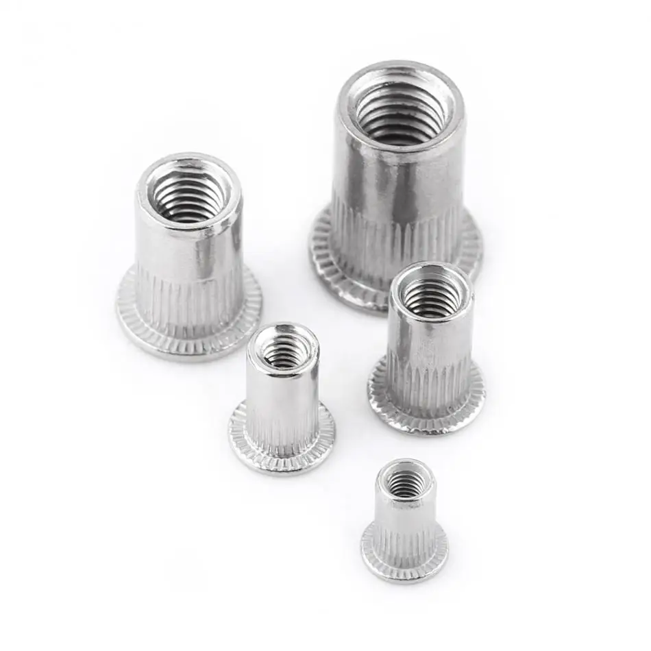 M3 M8 Flat Head Thread Blind Rivet Nut Insert Rivnut Nut Screw Were Made of Stainless Steel