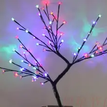 Высокая 45 см LED цветок вишни елка свет дерево привело свет фонаря напольный светильник украшения