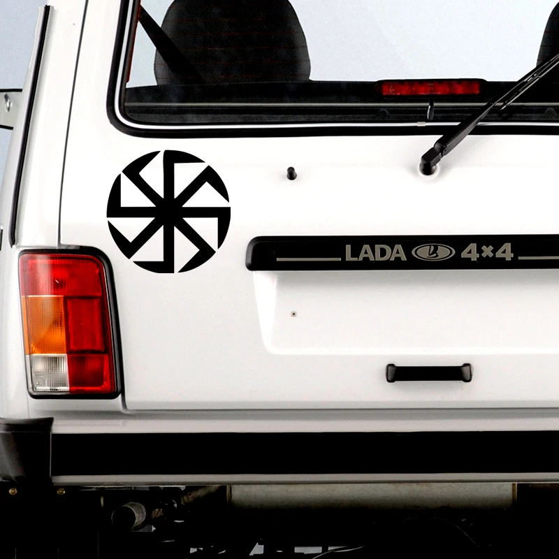 Cs-411# 6/10/15/19/30 Cm Slavic Slavonis Symbol Kolovrat Funny Car Sticker  And Decal White/black Vinyl Auto Car Stickers - Car Stickers - AliExpress