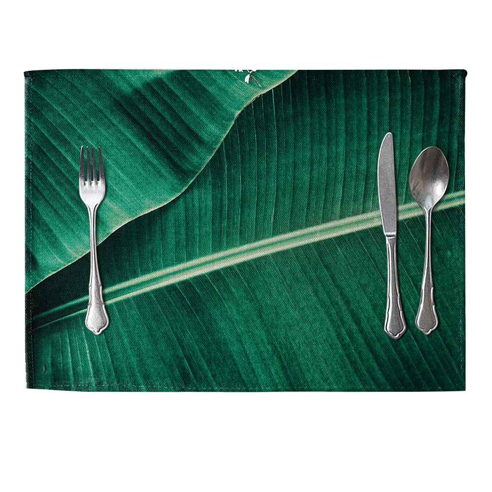 42x32cm Placemat Place Mats For Dining Table Kitchen Dinning Table Mat Decoration Linen Western Pad