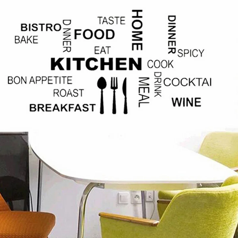 Home Decoration Europe America motto Wall Sticker Anti-oil Flat Wall Sticker Kitchen Wall Sticker English Wall Sticker PVC Mural Home Decoration Europe America motto Wall Sticker Anti-oil Flat Wall Sticker Kitchen Wall Sticker English Wall Sticker PVC Mural