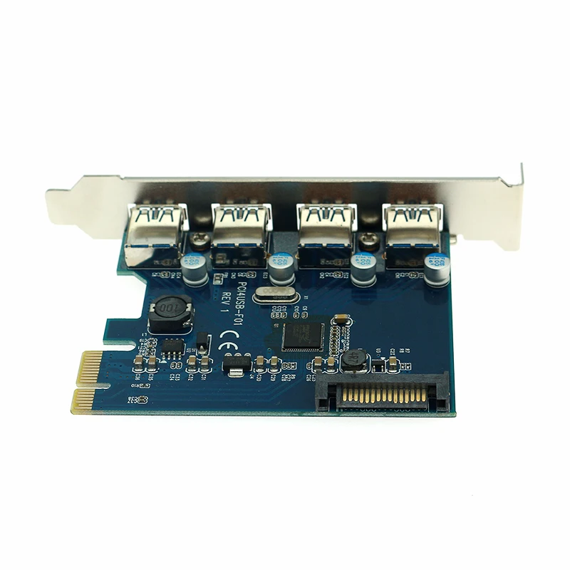 USB 3,0 PCI express карты расширения 4-портовый PCI-E для USB3.0 компьютер карты расширения PCIe USB адаптер чип Fresco FL1100 для win 10