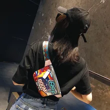 Colorful Women Waist Bags Fanny Pack Belt Bags Graffiti Chest Handbag Hip Purse Waist Packs Multi-function Chest Bag 2018 new