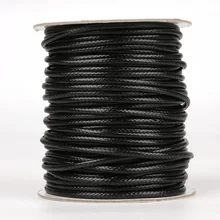 5-10 medidores/rolo 2.5mm/3mm/3.5mm/4mm/5mm fio de couro encerado redondo coreano do cabo da corda da colar do cabo para a jóia que faz acessórios