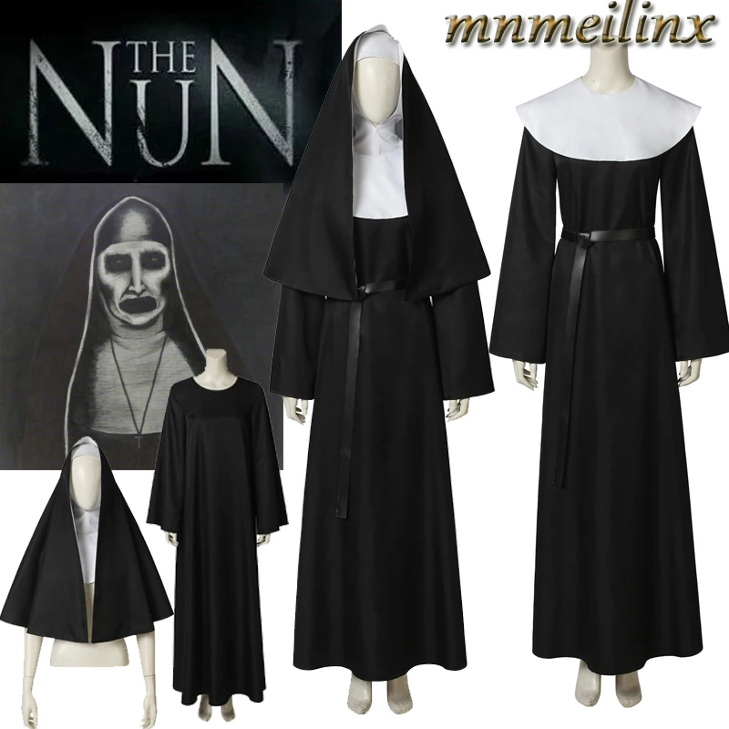 Halloween Horrible Movie Cosplay The Nun Valak Costume The Conjuring 2