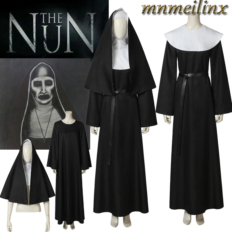 New The Nun Valak The Conjuring 2 Horror Movie Cosplay Costume Halloween Dress