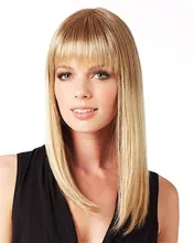 2017 Promotion Perruque Cheveux Humain French Silk Golden Bob Wig Brazilian Lace Long Straight Blonde Human Wigs Freeshipping