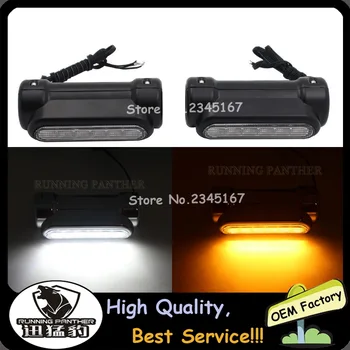 

Bar Light For Harley Touring Black Motorcycle Highway Crash Bar Light Switchback Driving Light 12 LED