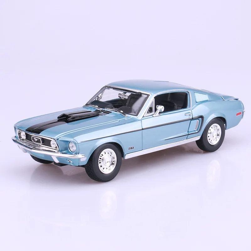Коллекционные модели автомобилей из сплава Stactic Scale, литые под давлением mkd3, детские игрушки, 1:18, автомобильный автомобиль 1967 Ford Mustang GT, спортивный автомобиль для мышц