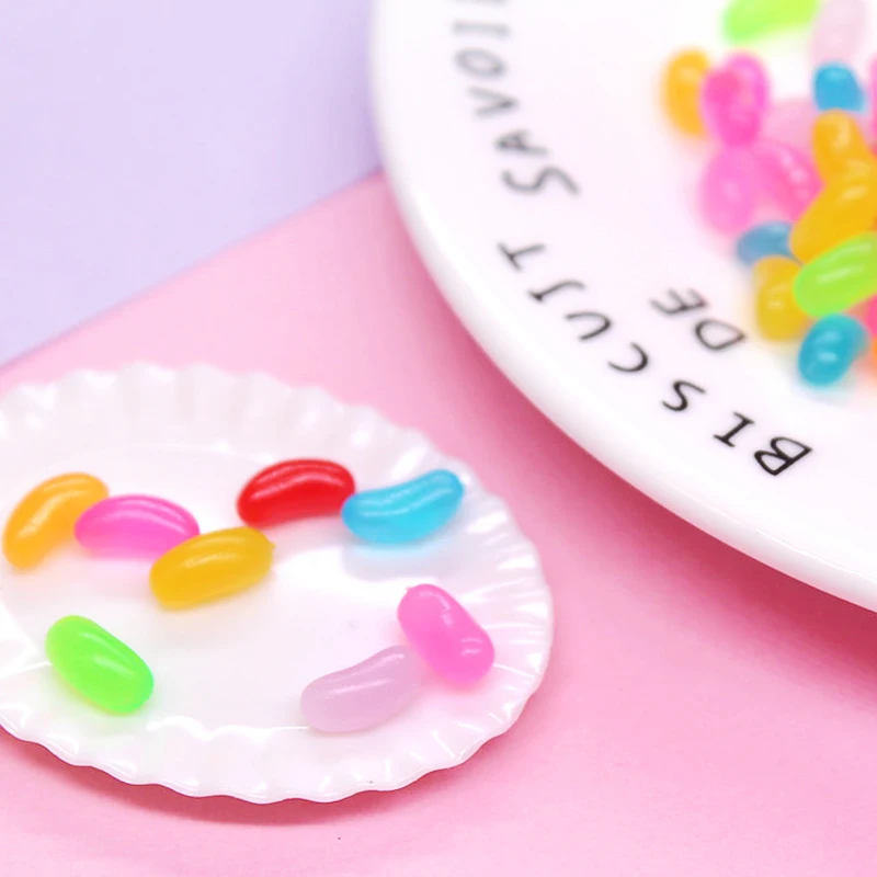 10 шт. мини полимерные желейные бобы DIY Lizun имитация еды конфеты деко части