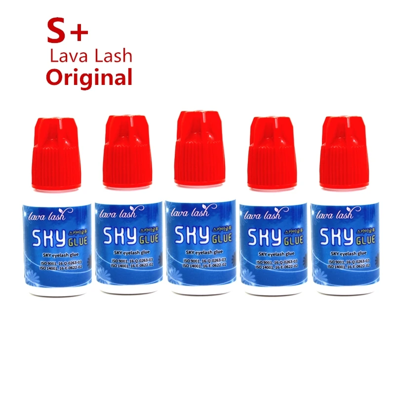 Original Korea Sky Glue Red lip 5 bottles/lot fastest and strongest eyelash extensions glue