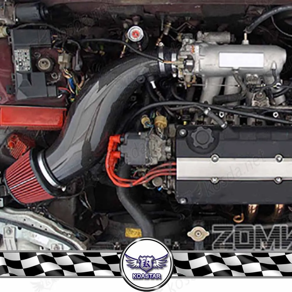 Car Accessories JDM Intake Hose Real Carbon Fiber Air Intake Pipe For