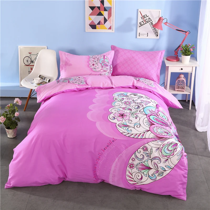 Bohemian Moroccan Style bedding set butterfly flower bedspreads twin