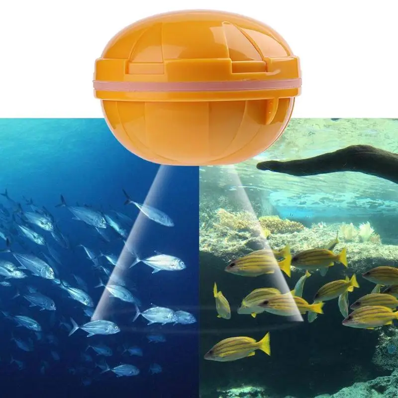 

Wireless Bluetooth Fish Detector Recharging 125KHz Sonar Sensor Depth Locator Fishes Finder Alarm for iOS Android Phone