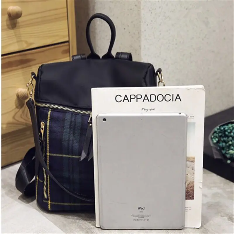 Nuevas Mochilas a cuadros de tela Oxford para mujer mochila de moda para mujer Mochilas escolares de diseño para adolescentes niñas mochila de viaje Nuevas Mochilas a cuadros de tela Oxford para mujer mochila de moda para mujer Mochilas escolares de diseño para adolescentes niñas mochila de viaje