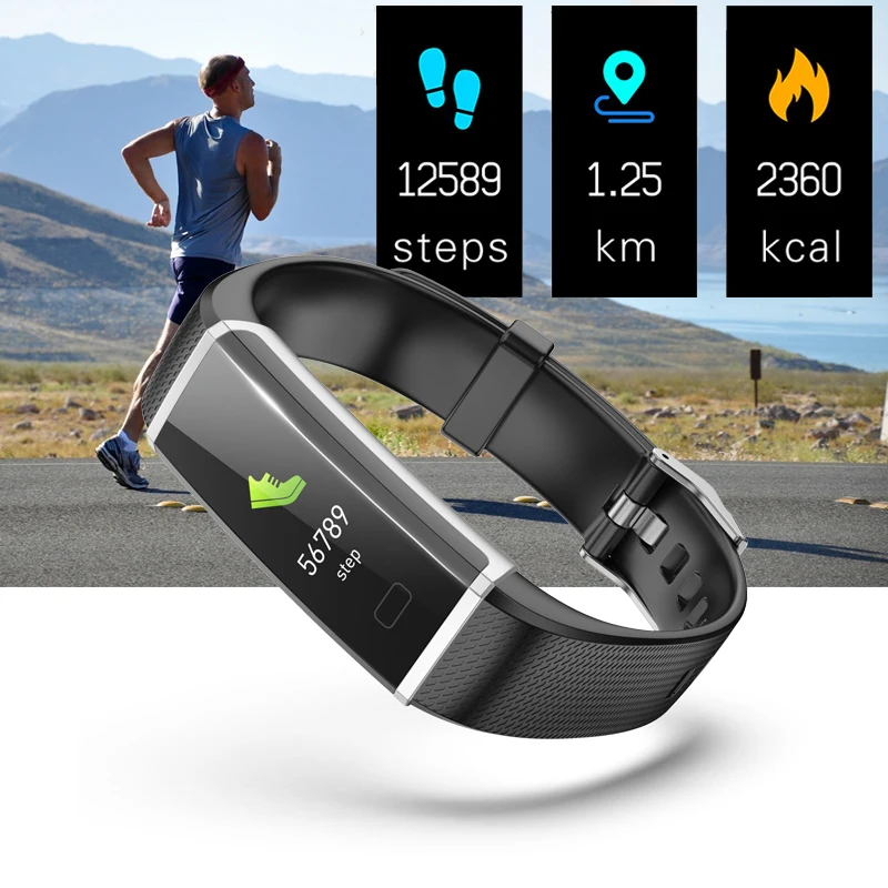 

New Sport watch Women Men Fashion fitness wristband IP68 deep Waterproof Watch Swim Band information reminder For IOS Android