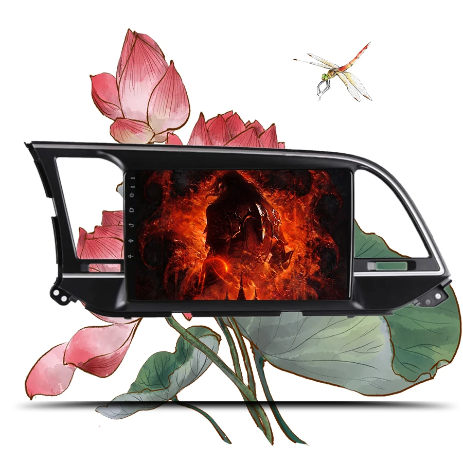 Восьмиядерный android 10 0 автомобильный dvd gps плеер 1024*600 для HYUNDAI ELANTRA 2016 2017 навигация