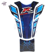 3D Blue font b Motorcycle b font Sticker R Racing Team Gas Fuel Tank Protector Pad