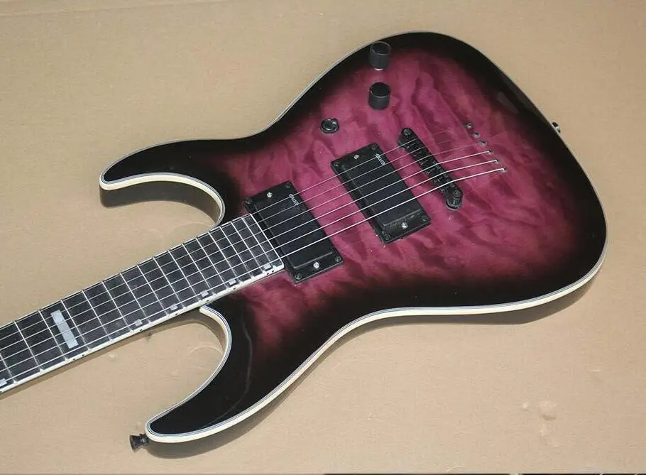 

Top Quality GYESP-0001 3TS Color tiger stripes beautiful Electric Guitar, real photos hot, , Can be Customized, Free shipping
