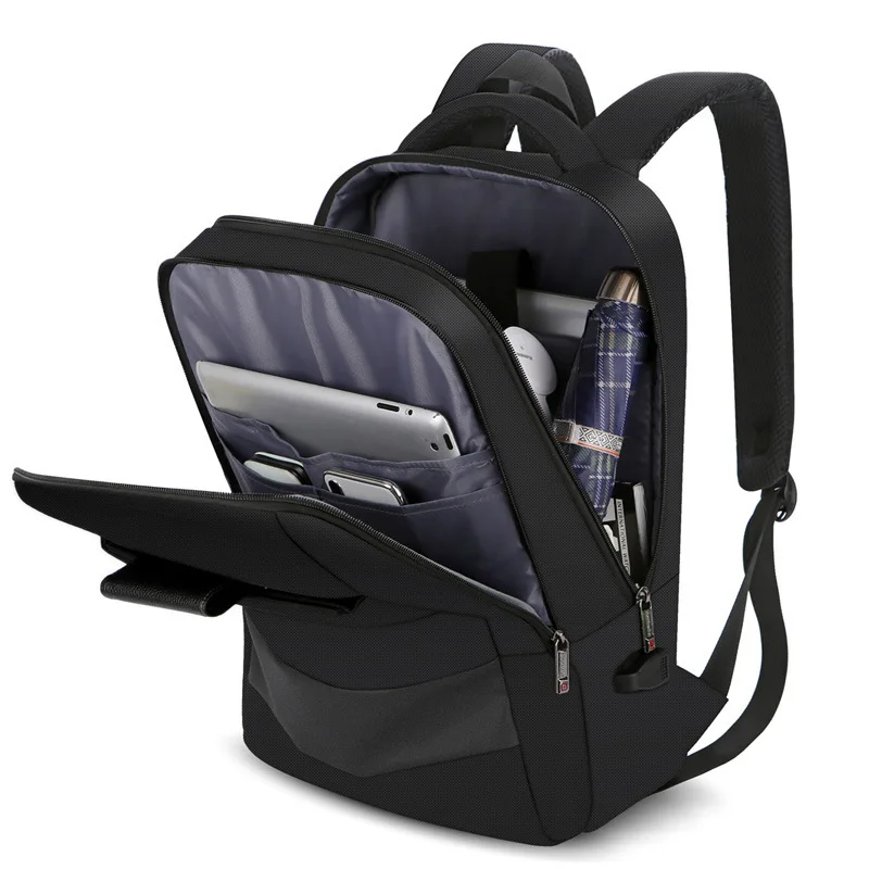 

SIXRAYS Laptop USB Charge Backpack External Swiss Computer Backpacks Anti-theft Backpack Waterproof Bags for Men Women backpack