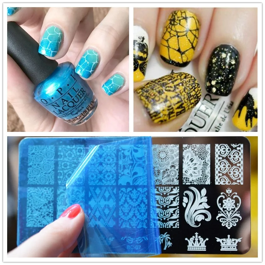 

Blue zoo 10 styles Nail Stamping Plates Lace Nail Art Stamp Stamping Template Image Plate Stencil Nails Tool