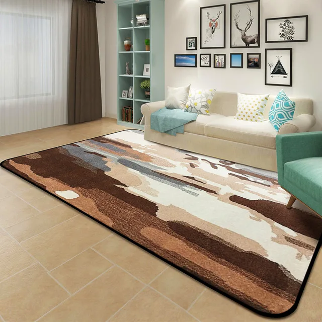 Красочные комбинированные ковры для гостиной, мягкий фланелевый коврик для гостиной, коврик с геометрическим дизайном, Противоскользящий коврик для спальни