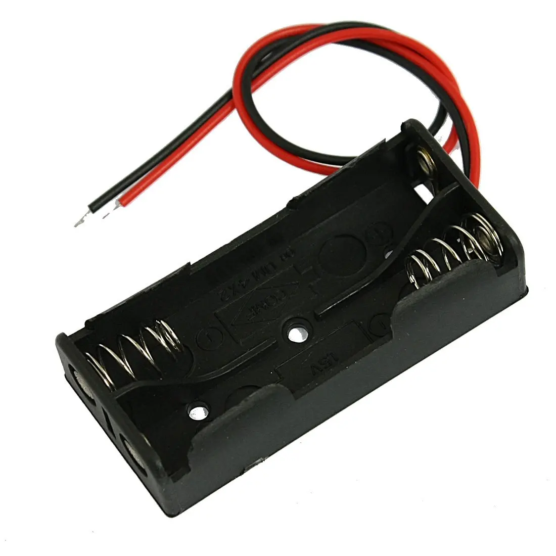 

Black Plastic Battery Case Holder Wire 2 x 1.5V AAA