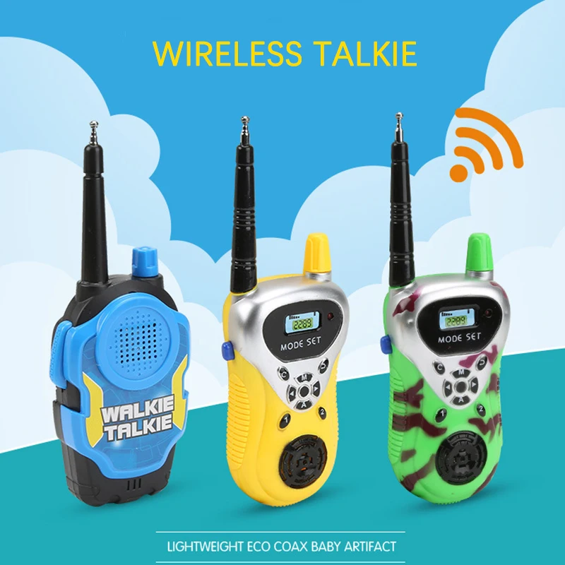

Kids Walkie Talkie Handheld Electric Strong Clear Range Two Way Radio Station Comunicador HF Transceiver Child Interactive Toy