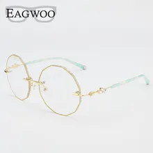 Цветочная волнистая отделка по рецепту очки без оправы для чтения близорукость прогрессивная фотохромная очки 28585