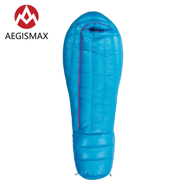 AEGISMAX, ультра, 200x78 см, уличная, для кемпинга, утолщенная, сохраняющая тепло, для мам, зимний, мумия, 850FP, белый, гусиный пух, спальный мешок