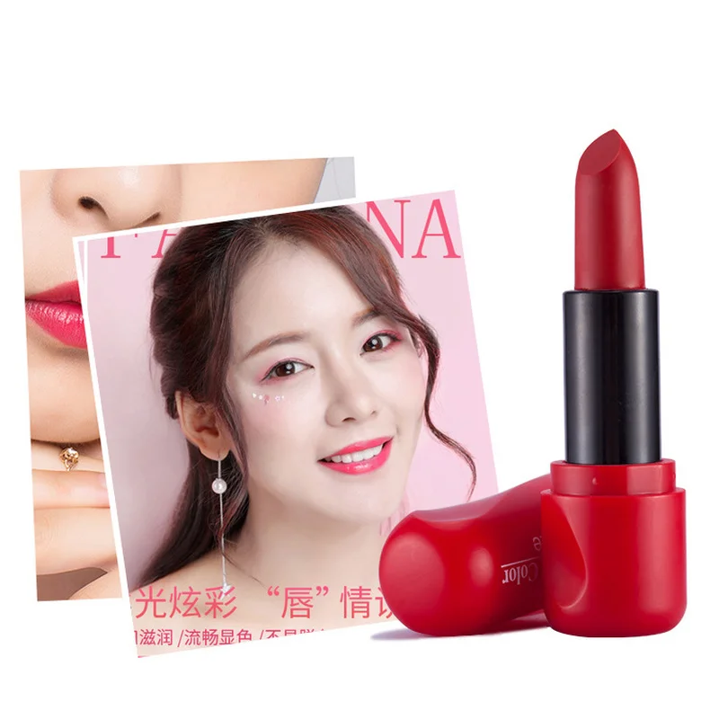 

Brand Professional Matte Lip Stick Beauty Long Lasting 6 Color Waterproof Pigmented Brown Sexy Dark Red Matte Lipsticks Lot new