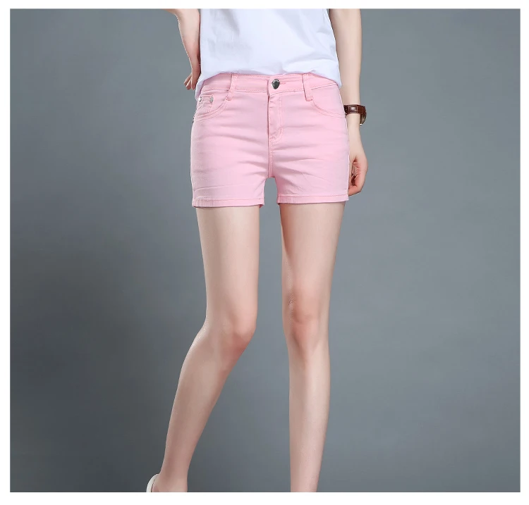 HCYO летние шорты Для женщин середине талии шорты тонкие узкие модные разноцветные мини сексуальные шорты Для женщин Повседневное хлопковые