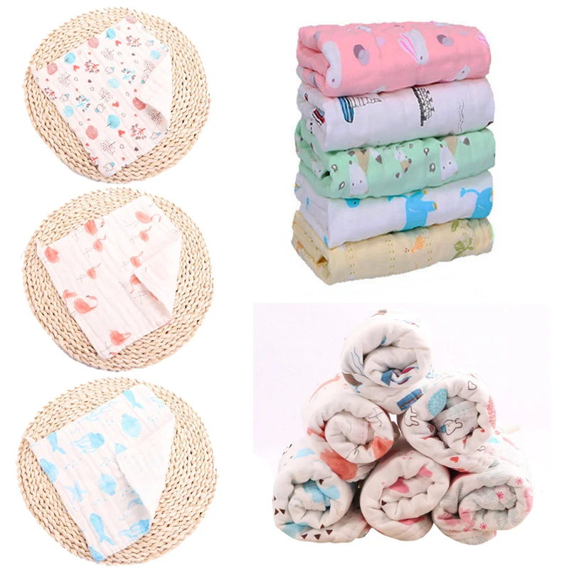 

Sale Cute Cartoon Face Towel No Lint Kids Saliva Towel 6 Layers Cotton Thicken Hair Drying Soft Absorbent Drying Small Square