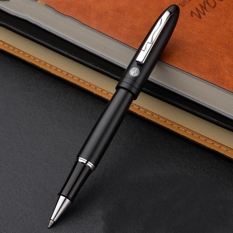 Classical Picasso Pimio Silver Clip Matte Black Rollerball Pen Black Ink Business Office Signature Pens with A High-end Gift Box